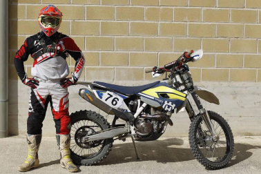 Prueba de motociclismo dentro de los Seis días de Enduro en Navarra.