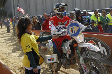Prueba de motociclismo dentro de los Seis días de Enduro en Navarra.