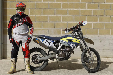Prueba de motociclismo dentro de los Seis días de Enduro en Navarra.