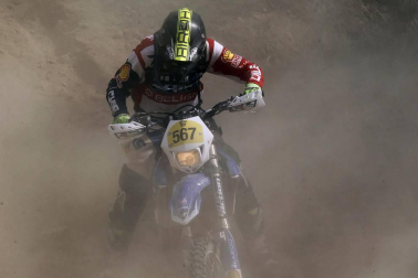 Prueba de motociclismo dentro de los Seis días de Enduro en Navarra.
