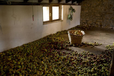 La tradicional fiesta de la Kirikoteka cumple 17 años con 2.200 kilos de manzanas y unos 1.300 litros de jugo. El buen tiempo acompañó a dantzaris, arizkundarras y visitantes durante toda la mañana.