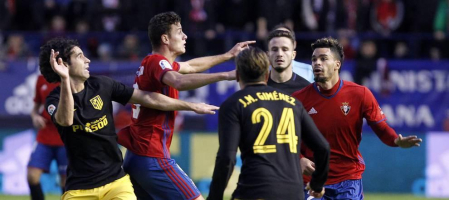 Imágenes del partido disputado en El Sadar entre Osasuna y Atlético de Madrid