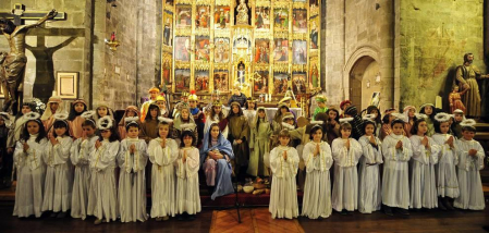 La iglesia de la localidad acogió el belén protagonizado por los niños del grupo de catequesis
