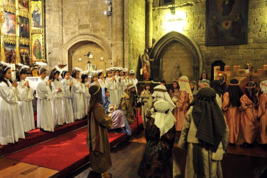 La iglesia de la localidad acogió el belén protagonizado por los niños del grupo de catequesis