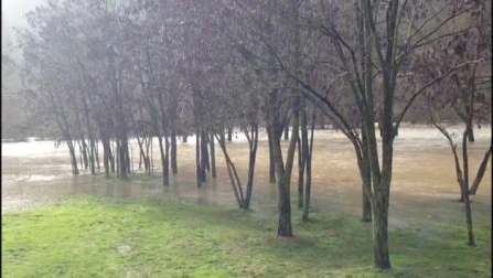 La playa de Oricáin, inundada