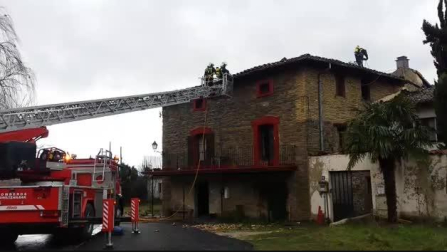 Incendio en una vivienda de Aizoáin