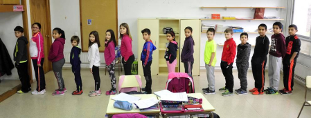 Escolares del colegio de Funes.