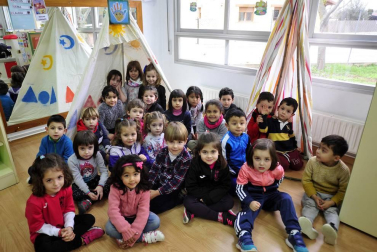 Escolares del colegio de Funes.