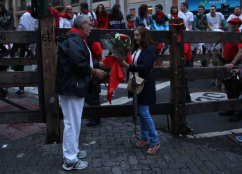 Imágenes del cuarto encierro de San Fermín de Pamplona