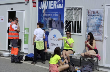 Los peregrinos caminaron hacia Javier con sol y buenas temperaturas