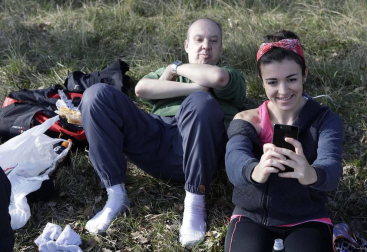 Los peregrinos caminaron hacia Javier con sol y buenas temperaturas