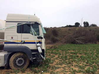 Imágenes del accidente mortal en la AP-15 entre Pueyo y Garínoain.