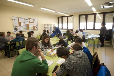 Escolares del colegio de Falces.