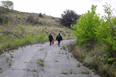 Fotoss de miles de romeros caminando a Ujué llegados de Tafalla, Beire, Murillo el Fruto, Pitillas, Carcastillo y Santacara