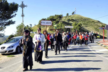 Imágenes de la romería a Ujué de Figarol, Olite, Mélida y Carcastillo.