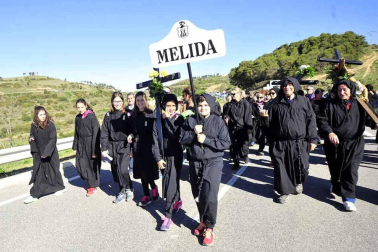 Imágenes de la romería a Ujué de Figarol, Olite, Mélida y Carcastillo.
