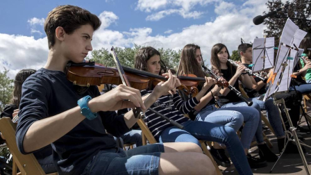 Barañáin se viste con sonidos en el Día de las escuelas de música de Navarra
