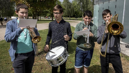 Barañáin se viste con sonidos en el Día de las escuelas de música de Navarra