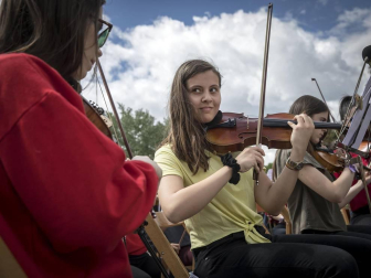 Barañáin se viste con sonidos en el Día de las escuelas de música de Navarra