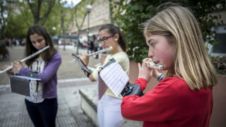 Barañáin se viste con sonidos en el Día de las escuelas de música de Navarra