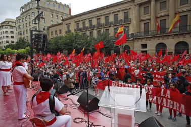 Participantes en la concentración del sábado 3 de junio en Pamplona.