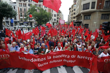 Participantes en la concentración del sábado 3 de junio en Pamplona.