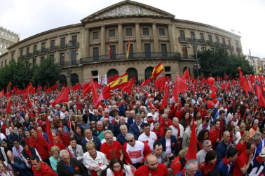 Participantes en la concentración del sábado 3 de junio en Pamplona.