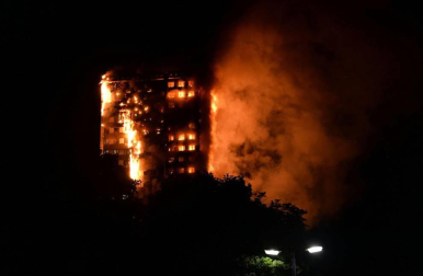 Incendio de la Torre Grenfell, en Londres.