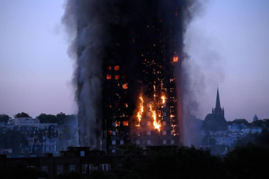 Incendio de la Torre Grenfell, en Londres.