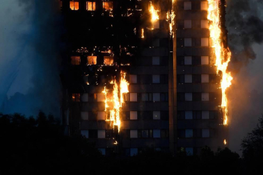 Incendio de la Torre Grenfell, en Londres.