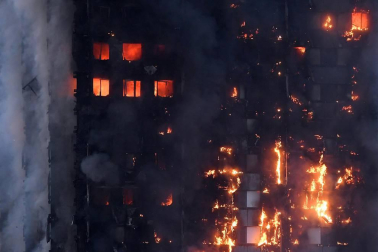 Incendio de la Torre Grenfell, en Londres.