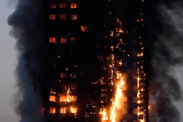 Incendio de la Torre Grenfell, en Londres.
