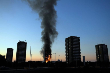 Incendio de la Torre Grenfell, en Londres.