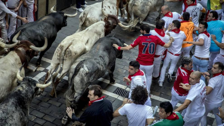 Imágenes exclusivas del primer encierro de 2017 de los fotógrafos de Diario de Navarra.