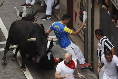 Imágenes del cuarto encierro de San Fermín de Pamplona