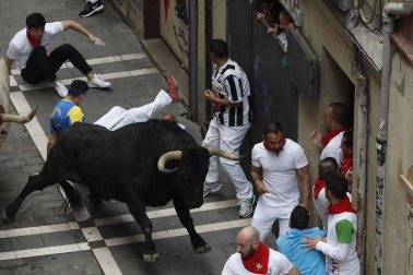 Imágenes del cuarto encierro de San Fermín de Pamplona