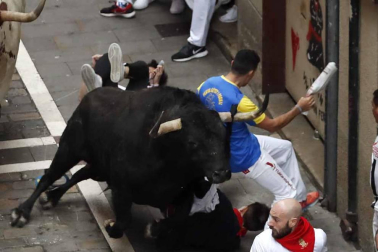 Imágenes del cuarto encierro de San Fermín de Pamplona