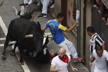 Imágenes del cuarto encierro de San Fermín de Pamplona