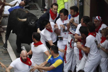 Imágenes del cuarto encierro de San Fermín de Pamplona