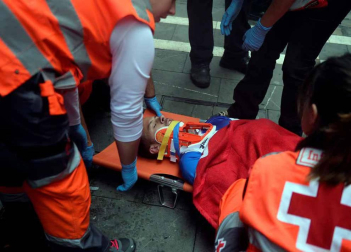 Imágenes del cuarto encierro de San Fermín de Pamplona