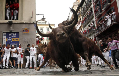 Imágenes del quinto encierro de San Fermín