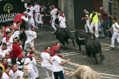 Imágenes del quinto encierro de San Fermín