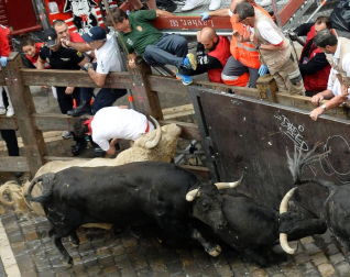 Imágenes del quinto encierro de San Fermín