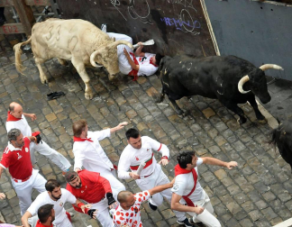 Imágenes del quinto encierro de San Fermín
