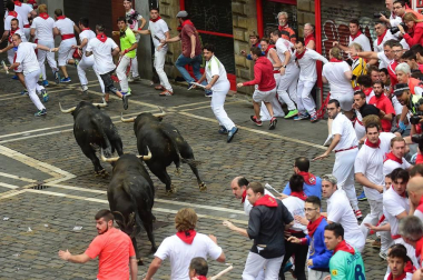 Imágenes del quinto encierro de San Fermín