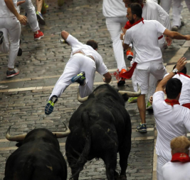 Imágenes del quinto encierro de San Fermín