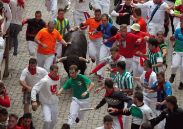 Imágenes del quinto encierro de San Fermín