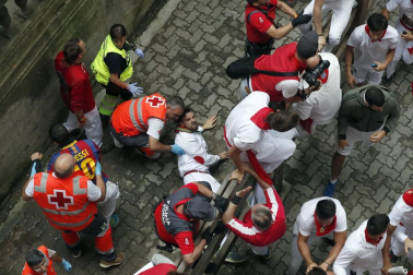 Imágenes del quinto encierro de San Fermín