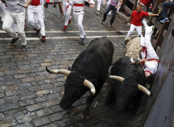Imágenes del quinto encierro de San Fermín