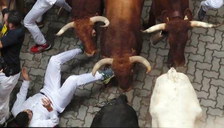 Imágenes del quinto encierro de San Fermín